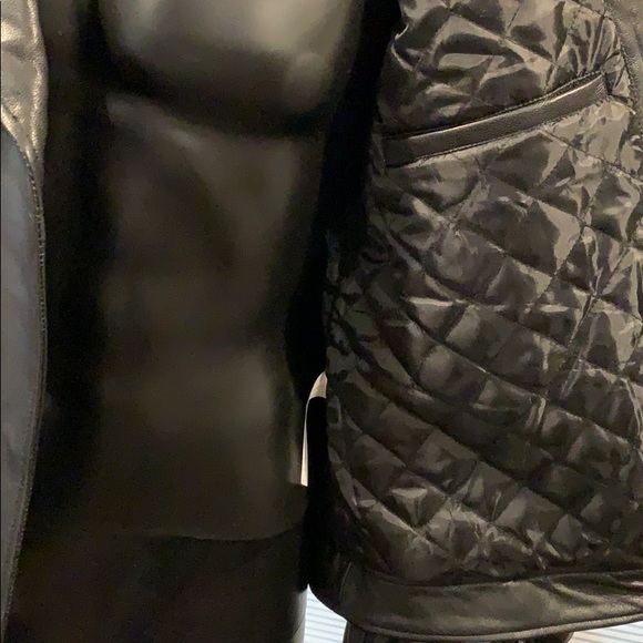 Men’s 100% leather borg biker jacket NWT - Picture 15 of 16